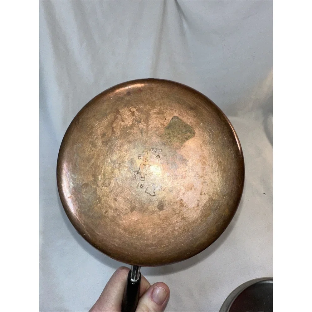 Vintage Revere Ware 1 Quart Stainless Steel Saucepan Copper Clad Bottom and Lid - Picture 6 of 7